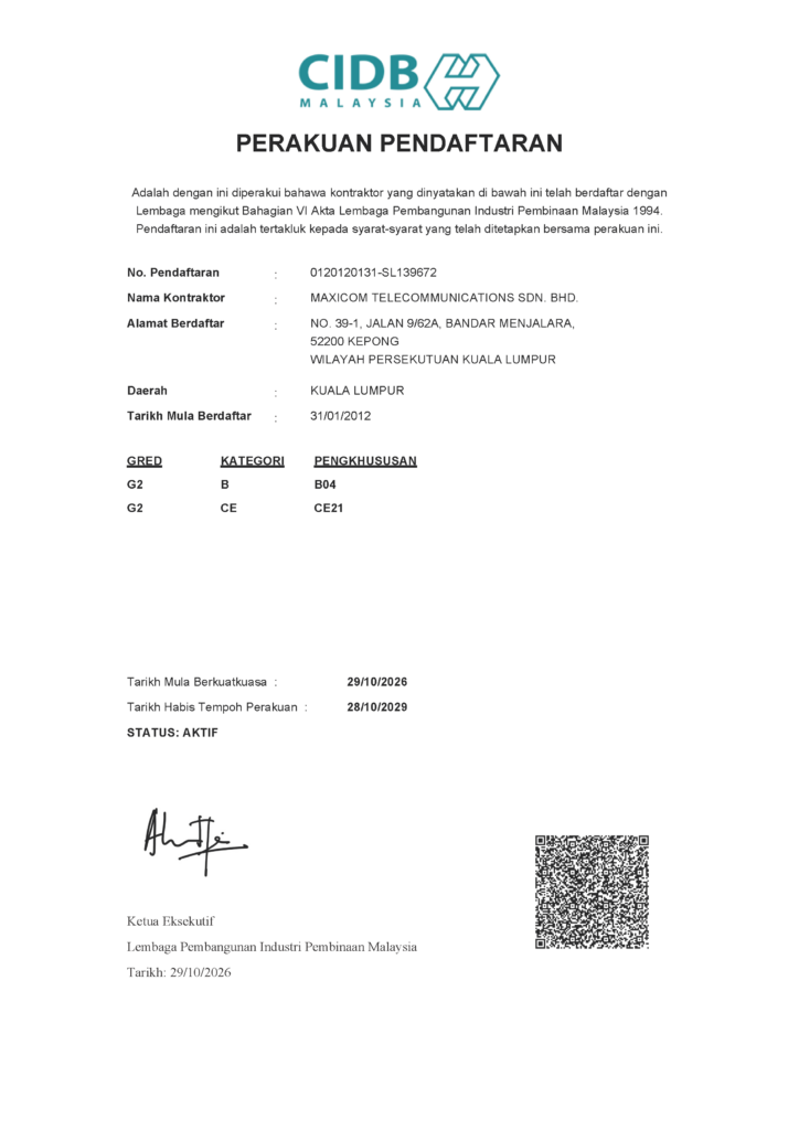CIDB Certifications